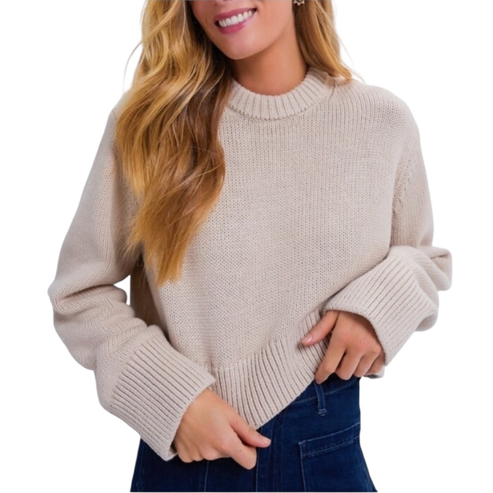 NWTs Tuckernuck Cream Crew Neck Sweater